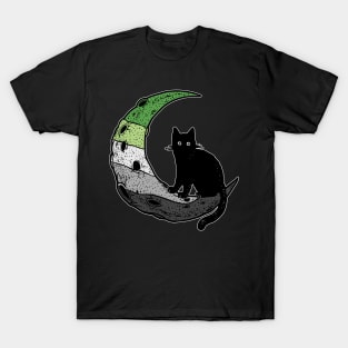 Aromantic Cat Moon T-Shirt